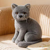 Realistic Russian Blue Cat Plush Toy - Precious Sitting Kitty-Stuffed Animals-Cat Memorial Gifts,Cats,Russian Blue Cat,Stuffed Animal-2