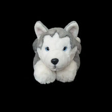 Load image into Gallery viewer, Gray and White Husky Plush Toy - Super Soft Belly Flop Husky Stuffed Animals-Dog Memorial Gifts,Stuffed Animal-3
