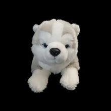 Load image into Gallery viewer, Gray and White Husky Stuffed Animal Plush Toy - Realistic Supersoft Belly Flop Husky-Dog Memorial Gifts,Stuffed Animal-2