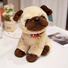 Fuzzy Red Collar Sitting Pug Stuffed Animal Plush Toys-Stuffed Animals-Dog Memorial Gifts,Pug,Stuffed Animal-14
