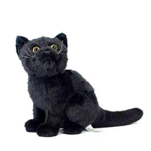 Load image into Gallery viewer, Realistic Black Cat Stuffed Animal Plush Toy - Soft Fur Lifelike Detailing-7