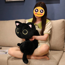 Load image into Gallery viewer, Long Black Cat Plush Body Pillow - Long Caterpillar Cutie - Medium to Giant Size-Home Decor-Black Cat,Cats,Home Decor,Pillows,Stuffed Animal-2