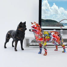 Load image into Gallery viewer, Hydro Dip Graffiti Art Standing Husky Statue-Home Decor-Dog Dad Gifts,Dog Memorial Gifts,Dog Mom Gifts,Home Decor,Siberian Husky,Statue-16