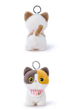 Load image into Gallery viewer, Siamese Cat Plush Keychain - Adorable Standing Kitty - Big Eyes and Scarf