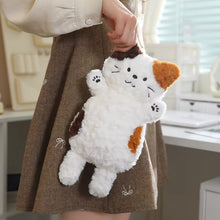 Load image into Gallery viewer, Cute Black and White Cat Soft Toy - Fuzzy Little Charmer
