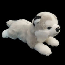 Load image into Gallery viewer, Gray and White Husky Stuffed Animal Plush Toy - Realistic Supersoft Belly Flop Husky-Dog Memorial Gifts,Stuffed Animal-GRAY-26cm-1