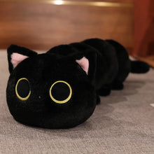 Load image into Gallery viewer, Long Black Cat Plush Body Pillow - Long Caterpillar Cutie - Medium to Giant Size-black-130cm-1