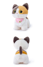 Load image into Gallery viewer, Small Black and White Cat Plush Toy - Adorable Standing Kitty - Big Eyes and Scarf