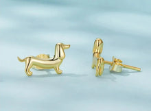 Load image into Gallery viewer, Sterling Silver Dachshund Earrings: A Must-Have for Dachshund Lovers - 4 Colors-Dog Themed Jewellery-Dachshund, Earrings, Jewellery-11
