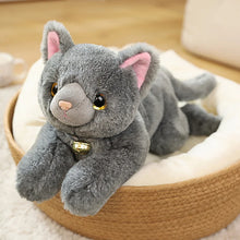 Load image into Gallery viewer, Lifelike Blue Chartreux Cat Plush Toy - Sweet Jingle Bell Kitty-18