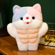 Load image into Gallery viewer, Funny Black and White Cat Plush Toy - Muscle Cat with Abs-Stuffed Animals-Black and White Cat,Cat Memorial Gifts,Stuffed Animal-7