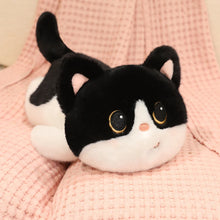 Load image into Gallery viewer, Black and White Cat Plush Toy - Kawaii Big Eyed Baby-Stuffed Animals-Black and White Cat,Cat Memorial Gifts,Cats,Stuffed Animal-Small: 10" (25 cm)-1
