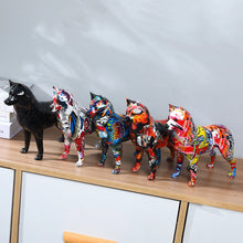 Load image into Gallery viewer, Hydro Dip Graffiti Art Standing Husky Statue-Home Decor-Dog Dad Gifts,Dog Memorial Gifts,Dog Mom Gifts,Home Decor,Siberian Husky,Statue-17