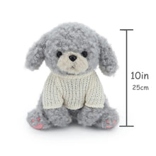 Load image into Gallery viewer, Gray Poodle Plush Toy - Sitting Gray Poodle Love-9