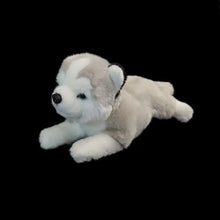 Load image into Gallery viewer, Gray and White Husky Stuffed Animal Plush Toy - Realistic Supersoft Belly Flop Husky-Dog Memorial Gifts,Stuffed Animal-4