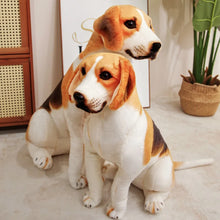 Load image into Gallery viewer, Beagle Stuffed Animal Plush Toy - Realistic Lifelike Sitting Beagles-4