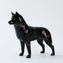 Load image into Gallery viewer, Hydro Dip Graffiti Art Standing Husky Statue-Home Decor-Dog Dad Gifts,Dog Memorial Gifts,Dog Mom Gifts,Home Decor,Siberian Husky,Statue-Black-11