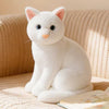 Realistic White Cat Plush Toy - Precious Sitting Kitty-Stuffed Animals-Cat Memorial Gifts,Cats,Stuffed Animal,White Cat-2