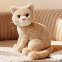 Load image into Gallery viewer, Realistic Orange and White Cat Plush - Precious Sitting Kitty-Stuffed Animals-Cat Memorial Gifts,Cats,Orange and White Cat,Stuffed Animal-3