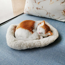 Load image into Gallery viewer, Realistic Breathing Orange and White Cat Stuffed Animal Plush Toys - Sleeping Kitty Companions-Stuffed Animals-Cat Memorial Gifts,Cats,Orange and White Cat,Stuffed Animal-4