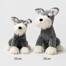 Load image into Gallery viewer, Schnauzer Stuffed Animal Plush Toy - Realistic Sitting Salt and Pepper Schnauzer-1