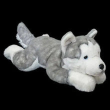Load image into Gallery viewer, Gray and White Husky Plush Toy - Super Soft Belly Flop Husky Stuffed Animals-Dog Memorial Gifts,Stuffed Animal-2