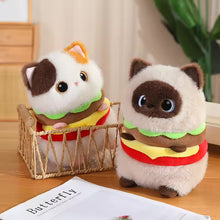 Load image into Gallery viewer, Funny Calico Cat Plush Toy - Whimsical Burger Delight