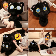 Load image into Gallery viewer, Giant Black Cat Body Pillow and Plush Toy - Big Blue Eyes Black Cat-Home Decor-Black Cat,Cats,Home Decor,Pillows,Stuffed Animal-5