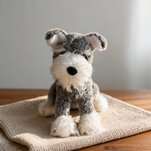 Load image into Gallery viewer, Schnauzer Stuffed Animal Plush Toy - Realistic Sitting Salt and Pepper Schnauzer-Sitting Schnauzer-35cm-12