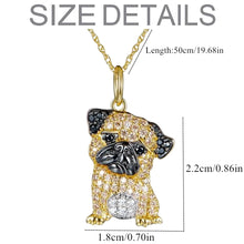 Load image into Gallery viewer, Cutest Sparkling Pug Mom Pendant Necklace-Dog Themed Jewellery-Dog Mom Gifts,Jewellery,Necklace,Pug-3