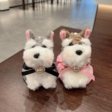 Load image into Gallery viewer, Schnauzer Bag Charm and Keychain - 2 Coat Colors - Fluffy Schnauzer Love