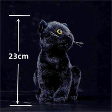 Load image into Gallery viewer, Realistic Black Cat Stuffed Animal Plush Toy - Soft Fur Lifelike Detailing-Stuffed Animals-Black Cat,Cat Memorial Gifts,Cats,Stuffed Animal-7