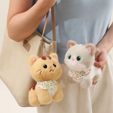 Load image into Gallery viewer, Cute White Cat Bag Charm - Sweet Bandana Kitty-8