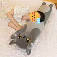 Load image into Gallery viewer, Russian Blue Cat Plush Toy Body Pillow - Cuddly Reaching Kitty-Home Decor-Cats,Home Decor,Pillows,Russian Blue Cat,Stuffed Animal-3