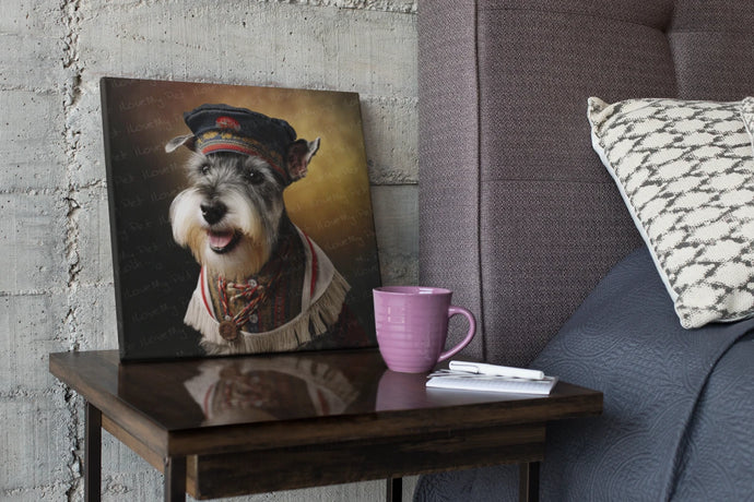 Portrait of Valor Schnauzer Wall Art Poster-Art-Dog Art, Home Decor, Poster, Schnauzer-1
