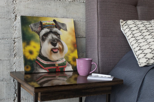 Sunflower Serenade Schnauzer Wall Art Poster-Art-Dog Art, Home Decor, Poster, Schnauzer-1