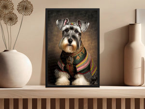 Traditional Tracht Schnauzer Wall Art Poster-Art-Dog Art, Dog Dad Gifts, Dog Mom Gifts, Home Decor, Poster, Schnauzer-3