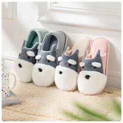 Image of two super cute Schnauzer slippers for Schnauzer dog gift lovers