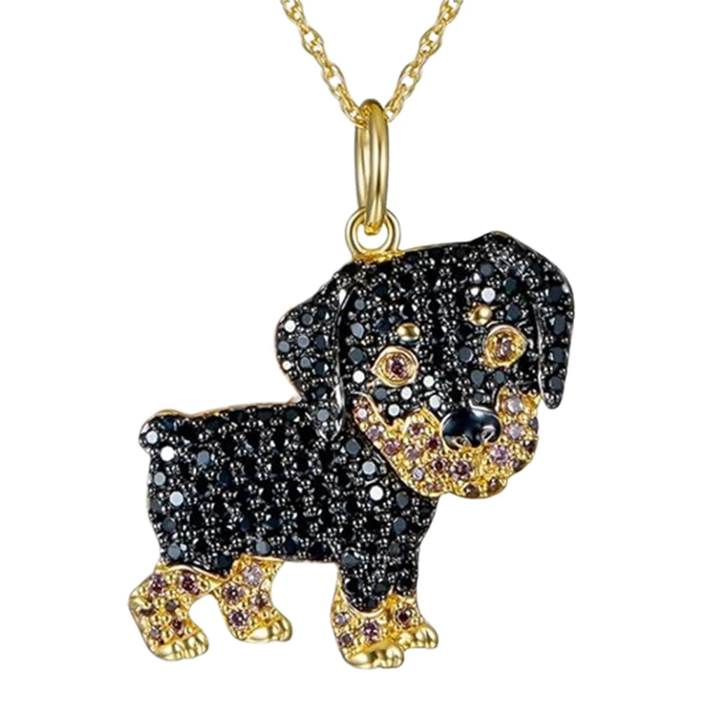 Cutest Sparkling Rottweiler Mom Pendant Necklace-Dog Themed Jewellery-Accessories,Dog Mom Gifts,Jewellery,Necklace,Rottweiler-Rottweiler-50cm-2