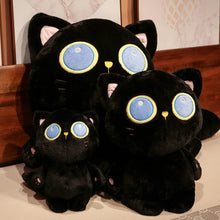 Load image into Gallery viewer, Large Black Cat Plush Toy - Big Blue Eyes Black Cat-8