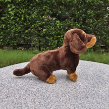 Load image into Gallery viewer, Realistic Lifelike Chocolate and Tan Dachshund Stuffed Animal Plush Toy-5
