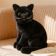 Load image into Gallery viewer, Realistic Black Cat Plush Toy - Precious Sitting Kitty