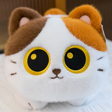 Load image into Gallery viewer, Black Cat Plush Toy - Big-Eye Belly Flop Chibi Design