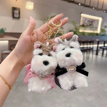 Load image into Gallery viewer, Schnauzer Bag Charm and Keychain - 2 Coat Colors - Fluffy Schnauzer Love
