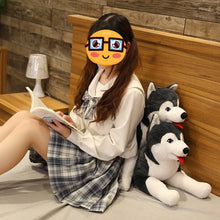 Load image into Gallery viewer, Large Black and White Husky Stuffed Animal Plush Toy-Stuffed Animals-Dog Memorial Gifts,Siberian Husky,Stuffed Animal-3