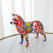 Load image into Gallery viewer, Hydro Dip Graffiti Art Standing Husky Statue-Home Decor-Dog Dad Gifts,Dog Memorial Gifts,Dog Mom Gifts,Home Decor,Siberian Husky,Statue-6