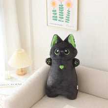 Load image into Gallery viewer, Adorable Black Cat Plush Toy and Pillow - Pixie Heart Kitty-Stuffed Animals-Black Cat,Cats,Home Decor,Pillows,Stuffed Animal-10