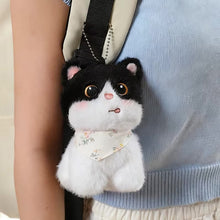 Load image into Gallery viewer, Cute White Cat Bag Charm - Sweet Bandana Kitty-10