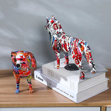 Load image into Gallery viewer, Hydro Dip Graffiti Art Standing Husky Statue-Home Decor-Dog Dad Gifts,Dog Memorial Gifts,Dog Mom Gifts,Home Decor,Siberian Husky,Statue-7