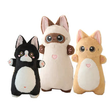 Load image into Gallery viewer, Adorable Black and White Cat Plush Toy and Pillow - Pixie Heart Kitty-Stuffed Animals-Black and White Cat,Cats,Home Decor,Pillows,Stuffed Animal-13